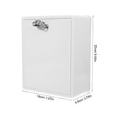 White Box with Space-Saving Design and Secure Lock for Convenient Storage V1369-AZ3-W-17167