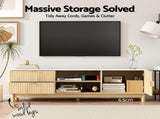Artiss TV Unit & Chest of Drawers Set Solid Wood Legs Pine FUR-Z-TV-CDR-WD-AB