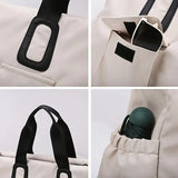 black Large-capacity travel tote bag, lightweight carry-on luggage with shoulder strap, gym bag, V1232-LXSTB001