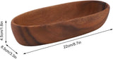 Walnut Wood Bowl, Wooden Salad Bowl for Fruit, Snacks and Appetizers, Serving Dish for Home Decor, V1107-122-77152-WAL-3PACK