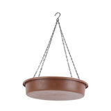 Bird Bath Hanging Bird Feeder Round Plastic Hanging Bird Feeder Tray Outdoor Bird Bath Tray Brown V1294-YM0703-3111230136911