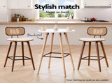 Artiss Bar Table Round Counter Kitchen Dining Desk Pub 98cm Height Wood White BA-K-TB310-WH