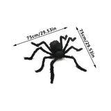 Halloween Decor Electric Dropping Spider 30in, Voice Activated Moving Realistic Hanging Spider, V1369-AZ3-W-13648
