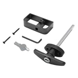 Heavy Duty Black Shed Door Handle Lock set Featuring Longer Stem & Key Shed Security Lock Simple for V1369-AZ3-W-13769