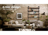 Artiss Floating DIY Pipe Shelf 6 Tiers - IRA PIPE-DIY-SHELF-90
