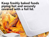 240x Aluminium Disposable Foil Food Container Trays Pans w/ Lids Covers Bulk 24cm*18cm*6cm V563-AF2418-20L-12PK