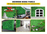 Artificial Boxwood Panels, 12 PCS 20"x20" Boxwood Hedge Panels, PE Artificial Grass Backdrop V952-AQFSYCGTYSW246OI9V0