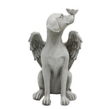 Garden Resin Statue Butterfly Angel Dog Sculpture Pet Dog Memorial Statue for Outdoor Garden Yard V1294-YM0721-10126668