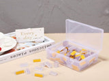 100PCS Acrylic Label Clips 25x13x11mm Table Sign Holders, Adhesive Backing for Retail Displays, V1192-AZ-W-21787
