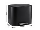 Cefito 20L Trash Bin Steel Pedal Bins Soft Close Kitchen Rubbish Waste Can Black RB-20L-1C-BK