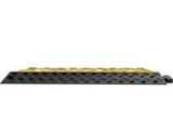 Rubber Cable Guard, 3-Channel, 2 x 2.3 in - Durable Cord Protection Ramp for Driveways, 6600 lbs V952-GXB900X580X75-3PCV0