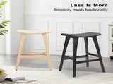 2X Wooden Bar Stool Padded PU Leather Dining Chair KANSO 65cm BLACK V274-FT-BSWO-AM552P-BK2
