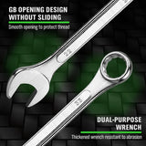 Swanlake 19Pc Stubby Spanner Set Metric 6-24mm Crv 12 Point Open End with Pouch V465-66177