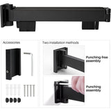 3 Tier Extendable Wall Clothes Drying Rack For Balcony And Bathroom Black Foldable Wall V1188-MS-227-1920