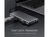 12 in 1 Multi-Interface Connection Type-C Expansion Dock Dual HDMI-compatible Converter - Grey V1263-JX-234