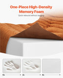 VEVOR L-Shaped Bean Bag Chair with Soft Armrests and Storage Pocket Brown V952-LXDDY3034INCT6NKCV0