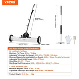 VEVOR 24-Inch Magnetic Sweeper with Wheels Telescoping Magnetic Pickup Tool V952-CXQSQTZ2432IGCPZVV0