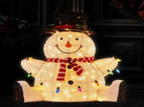 Christabelle 82cm Sitting Snowman Christmas Display with Lights 112_MHA505