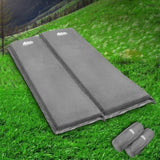 Weisshorn Self Inflating Mattress Camping Sleeping Mat Air Bed Double Set Grey CAMP-MAT-SUE-SIN-GREYX2