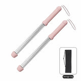 Cordless Spring Swing Rope, 3.53 Lbs A Pair, 18.11in Pink, Full Body Strength Training Battle Rope, V1221-XM-LB2702-GM107