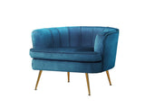 Artiss Armchair Velvet Blue Norvia UPHO-C-ARM-5108-NA
