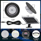 3000LM Black Solar Shed Light with 244 LEDs, Remote Control, 5 Modes, IP65 Waterproof V178-59188