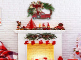 Red Truck Christmas Wreath Fall Wreath for Front Door Decorations for Farmhouse Autumns Harvest V1294-YM0714-10309808