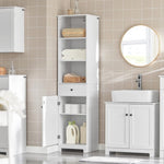 Tall Bathroom Storage Cabinet 3 Shelves, White V178-64884