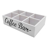 Coffee Station Organizer with Divider Wooden Coffee Bar Accessories Storage Box Tea Bags Coffee Pods V1294-YM0901-3118240275212