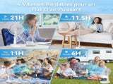 Fan - Small fan - Portable fan - Adjustable height portable oscillating fan - With remote control V1188-MS-313-1091