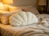 10x14 Inch Shell Pillow Seashell Decorative for Bed Couch Living Sofa Room Decor, Soft Shell Shaped V1369-AZ3-W-13634