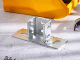 8 Pcs 2 Slotted Hole U Post Base Strut Mount for 1-5/8 Square Single Channel Carbon Steel Q235B, V1258-DP02-C-2833