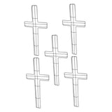 5Pcs Metal Cross Wreath Frames Black Wire Form for Holiday Party Floral Wreath Decorations V1370-AZ4-14294