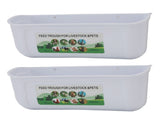 2PCS Hanging Poultry Feeder Plastic Livestock Feeding Trough for Chicken Geese Sheep Deer Dog White V1294-YM0901-3111250052412