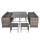 Bali 11 Piece Outdoor Dining Set-Grey V264-OTF-501S-LGR