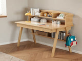 Solid Wood Study Desk with Shelf and Drawers/Rubberwood/Home Office Desk V1057-DM6006N