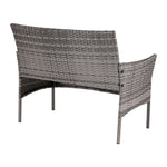 Gardeon 4 Seater Outdoor Sofa Set Wicker Setting Table Chair Furniture Grey ODF-B-PATIO-17007-GR-AB