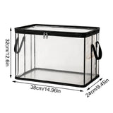 6 Pcs Extra Large Clear Storage Bags With Zipper Handles, Thick Foldable Plastic Bins for Clothes V1237-MS-724-153