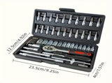 Basic automotive repair manual tool set, including a set of mechanical tools, including ratchet V1102-HEGJ-001
