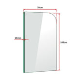 700 x 1450mm Frameless Bath Panel 10mm Glass Shower Screen By Della Francesca V63-822321