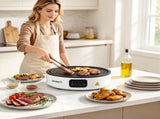 Devanti Ceramic Cooktop Electric Hot Plate Countertop Grill Cooker White CCT-B-SD-1E-1Z-TOUCH-WH