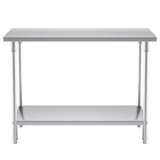 SOGA 120*70*85cm Commercial Catering Kitchen Stainless Steel Prep Work Bench WORKBENCHSS2009120CM
