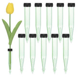 100-Pack Floral Water Tubes, 4 Inch/ 10cm Plastic Floral Tubes with Rubber Caps for Flower V1370-AZ4-11602