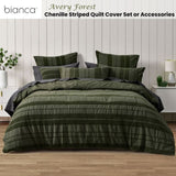 Bianca Avery Forest Chenille Striped Quilt Cover Set Super King V442-BCA-QUILTCS-AVERY-FOREST-SK