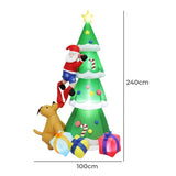 Santaco Inflatable Christmas 2.4M Xmas Tree Santa Claus INFL1055