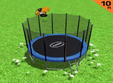 Kahuna Blizzard 10 ft Trampoline with Basketball Set Blue TRA-BLZ-10-BU-BB