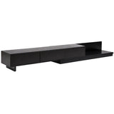 Artiss Extendable TV Unit 200CM 3 Storage Drawers Dark Walnut & Black FURNI-N-EXT01-TV200-WDBK-AB