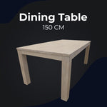 Foxglove Dining Table 150cm Solid Mt Ash Wood Home Dinner Furniture - White V315-V-FLOR-017