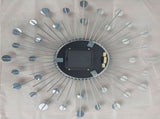 Silver Black Silver Wall Clock Sunburst Wall Clock Home Decor Clock Modern Wall Clock V1347-115-BLA-95045