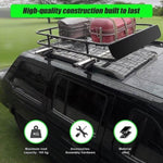 Universal Roof Rack Basket - Car Luggage Carrier Steel Cage Vehicle Cargo V63-831441